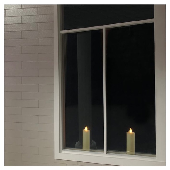 Show Lights Window Cling Lighted Candle Battery Operated  7" Flickers - Picture 5 of 6